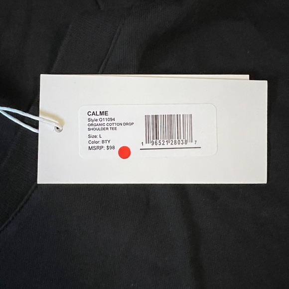 NWT Johnny Was Organic Cotton Drop Shoulder Tee, Black, Large - Picture 3 of 6